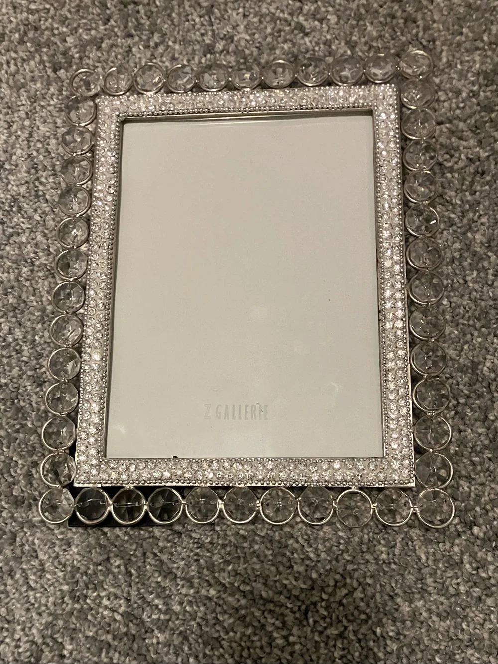 Silver Crystal Loop Accent Picture Frame